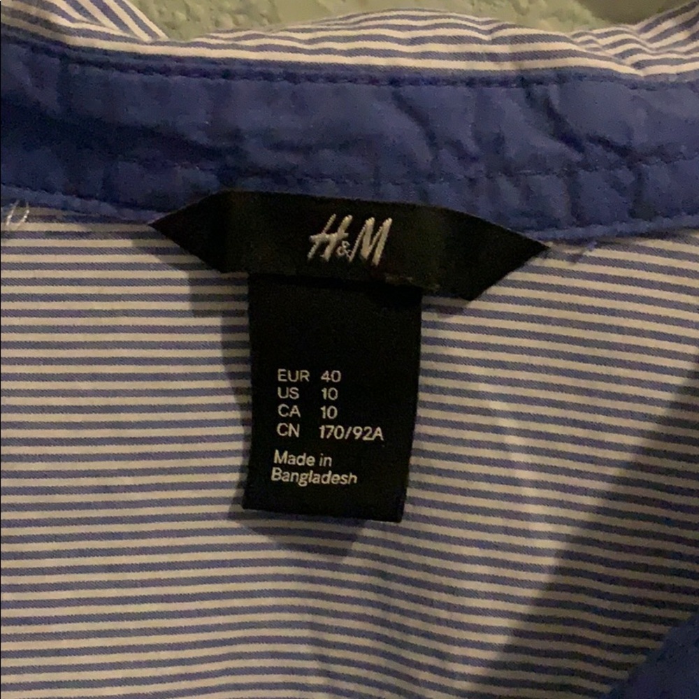 H&M striped button down top - Picture 2 of 4